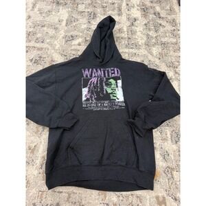 Lucki Flawless Like Me 2023 Tour Hoodie Black Wanted Graphic Mens Small